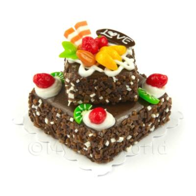 Casa Delle Bambole Miniatura Grande Fatta A Mano Due Piani Cioccolato casa-delle-bambole-miniatura-grande-fatta-a-mano-due-piani-cioccolato