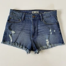 Rewash Shorts Womens Size 7 28 Super High Rise Jeans Denim Medium Wash EUC