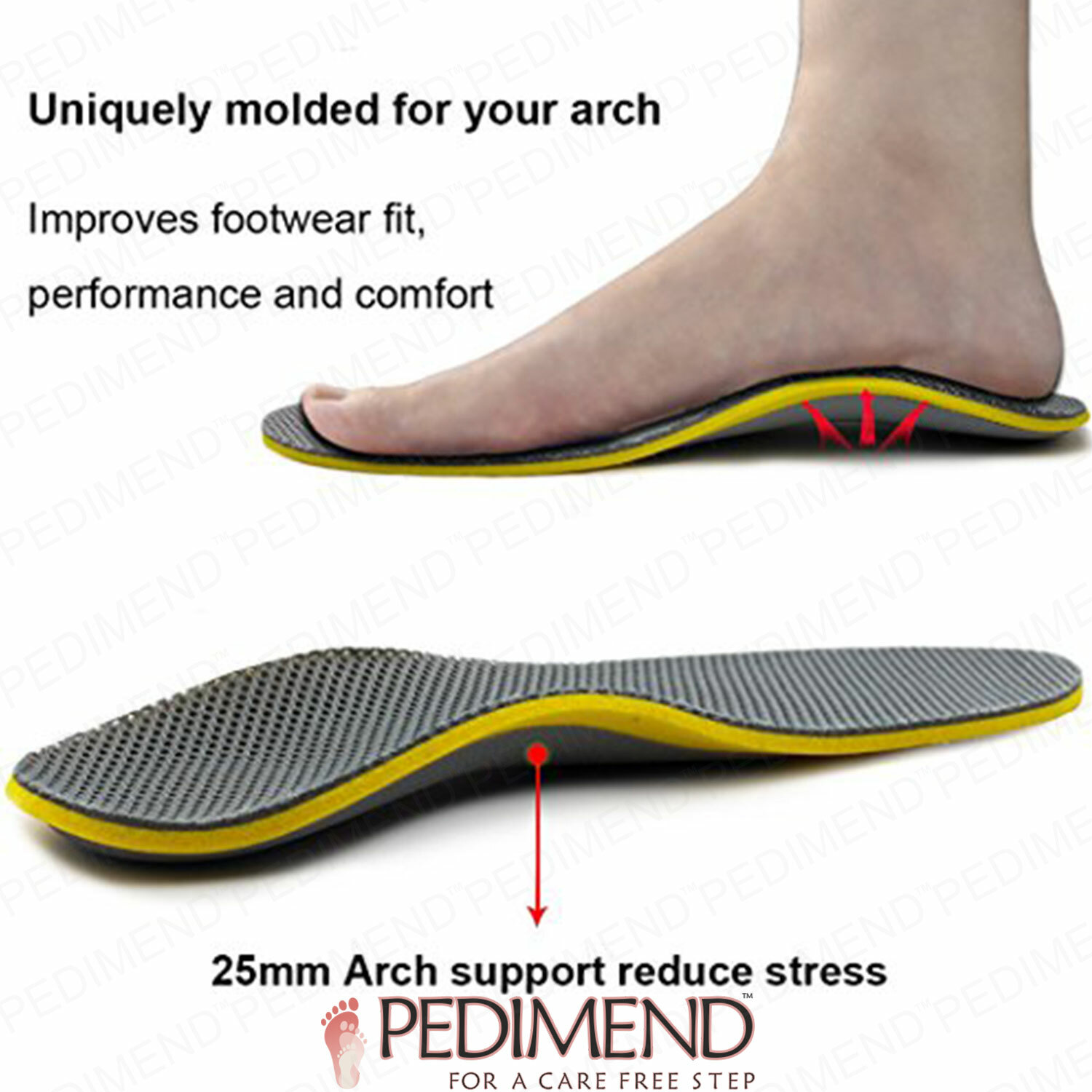 PEDIMEND™ Arch Support Orthotic Insole Relieves Flat Feet, High Arch