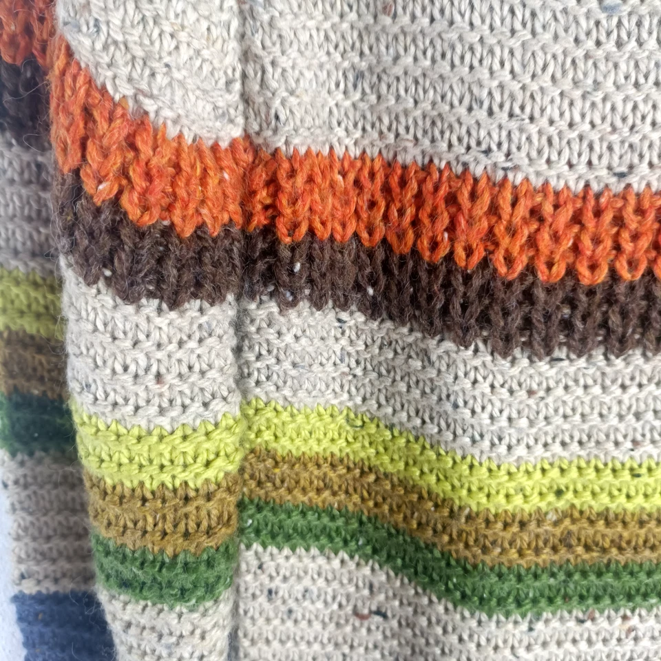 Dashers Chunky Hand Knit Heavy 100% Wool Sweater Men's Crew Neck Size - Image 3 of 4