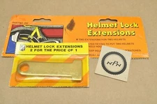 Vtg Motorcycle MC Enterprises Helmet Strap D-Ring Lock Extension Bar Set NOS