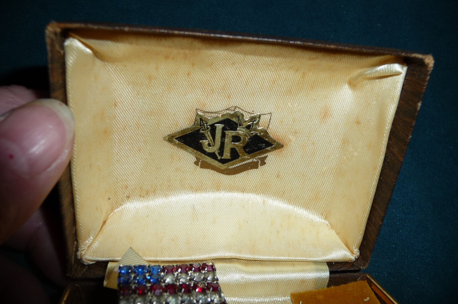 Patriotic Cufflinks Flag Rectangular Red White Bl… - image 11