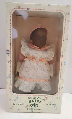 Original Heidi Ott Swiss Design 8 1/2 Doll  Baby Ruby  With Box & Tag