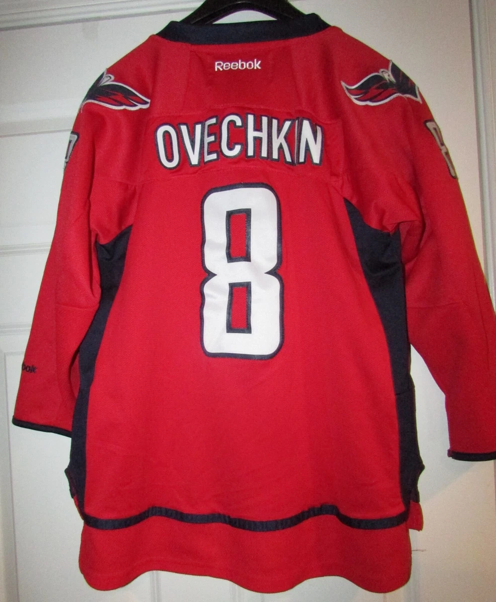 Reebok Washington Capitals #8 Alex Ovechkin Sewn Jersey Size Youth