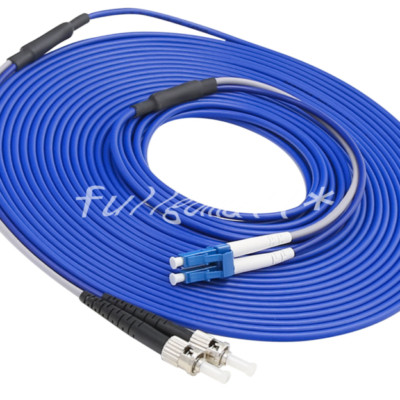 40m Armored Single-mode LC to ST UPC Duplex Fiber Optic Cable 9/125 Patch Cord