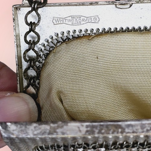 Antica borsa in rete Whiting & Davis anni '20 tonalità argento - Foto 11 di 14