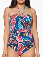 BLEU by Rod Beattie Absolutely Fabulous Bandeau Tankini Top Size 10 4193