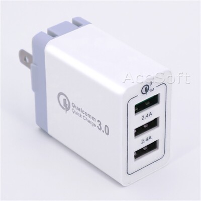 Rapid Charging Desktop Intelligent 3Port QC3.0 Charger for HTC U11 life T-Mobile