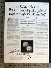 1928 SPORTING MEN GOLF A.G. SPALDING KRO-FLITE BALL NEW YORK EQUIPMENT AD FC8677