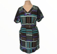 Banana Republic blue geometric print dress size 6