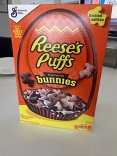Reese's Puffs - Bunnies - Cereal Box  -General Mills Expired January 2021