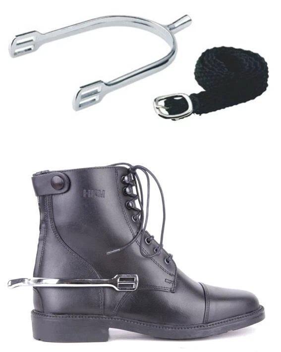 HKM Sporen komplett mit Riemen Dornlänge ca 2 cm Damen und Herren Neu