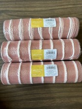 10" x 18  Per Roll 54   Decorative Mesh Decor Ribbon Rose White 3 Rolls