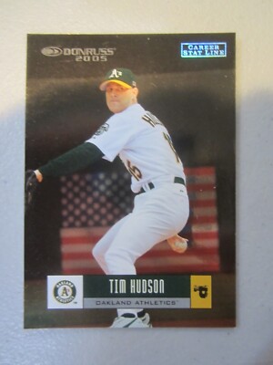 2005 Donruss Baseball Career Stat Line Parallel #290 Tim Hudson A's 74/92