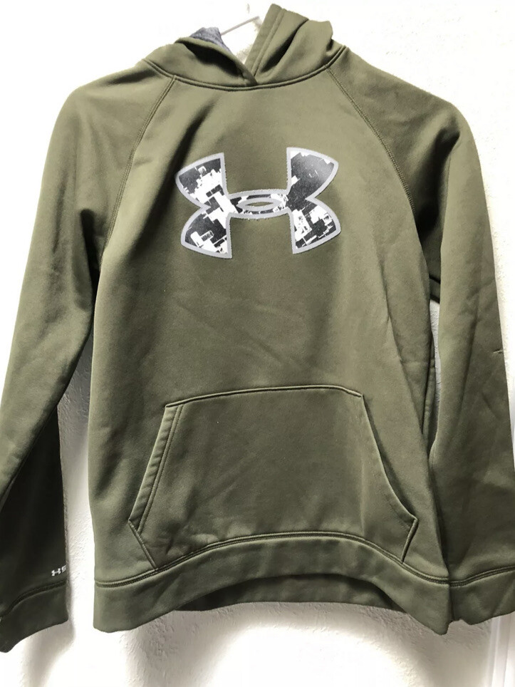 Under Armour Camo Camouflage LOGO Hoodie Youth Large Pull