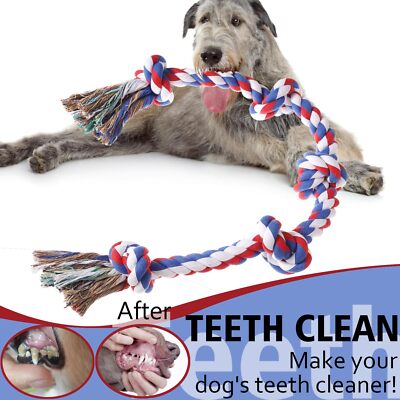Dog Chew Toy Rope - Little Bee Design For Teeth Cleaning & Tug-of-War - View #9