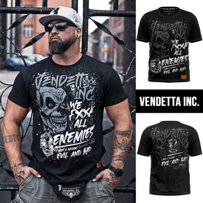 Vendetta Inc. Männer Rundhals kurzarm Shirt Evil and Bad schwarz VD-1157