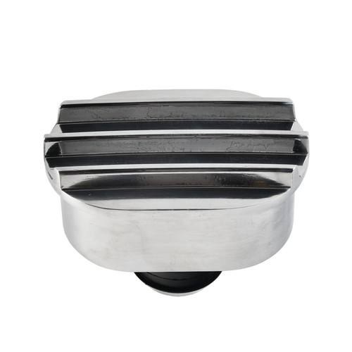 Pcv Valve Kit Finned Oval Polished Aluminum Valve Cover Breather &amp; PCV Valve Combo Nostalgia E