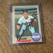 Autographed 1968 Topps CLAUDE RAYMOND.           #D-1