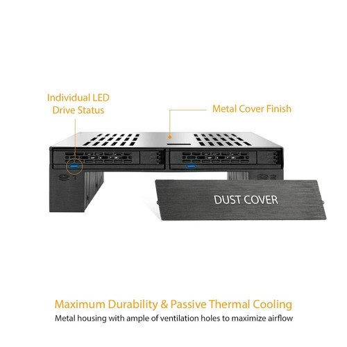 Icy Dock ExpressCage MB322SP-B Rack Mobile backplane Cage boitier de Rack Hot... - Photo 6/10