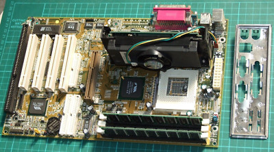 Jetway J-993AN ATX Slot 1 motherboard + Intel Celeron 266MHz CPU & 384Mb Ram