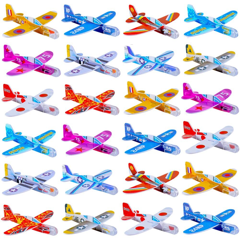 50 Pcs Foam Gliders Planes Toys for Kids Paper Airplane Party Favors Goodie B...