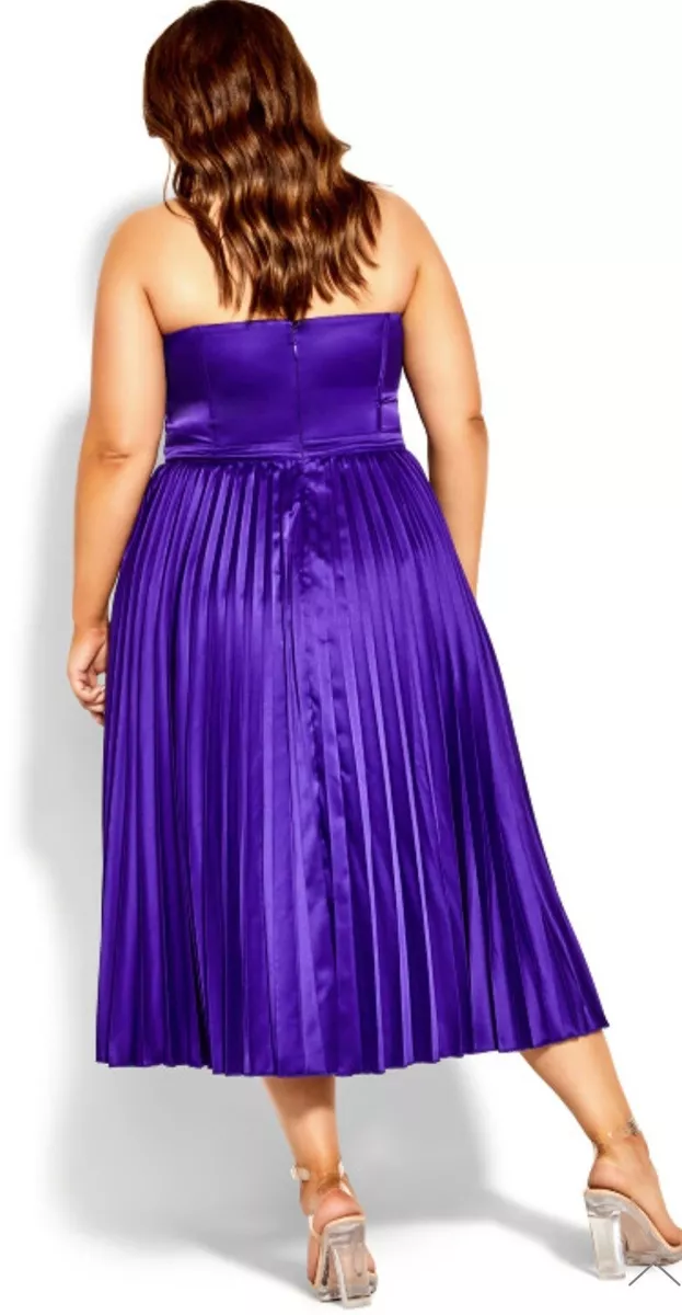 City chic top purple dress