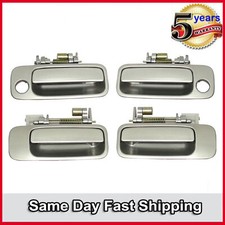 Outside Door Handle 4 Pcs Front Rear For 1997-2001 Toyota Camry Silver 1c8