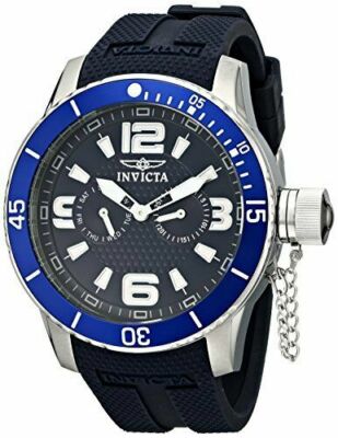 Invicta Specialty Navy Blue Textured Dial Silicone Strap 1791 Men's Watch