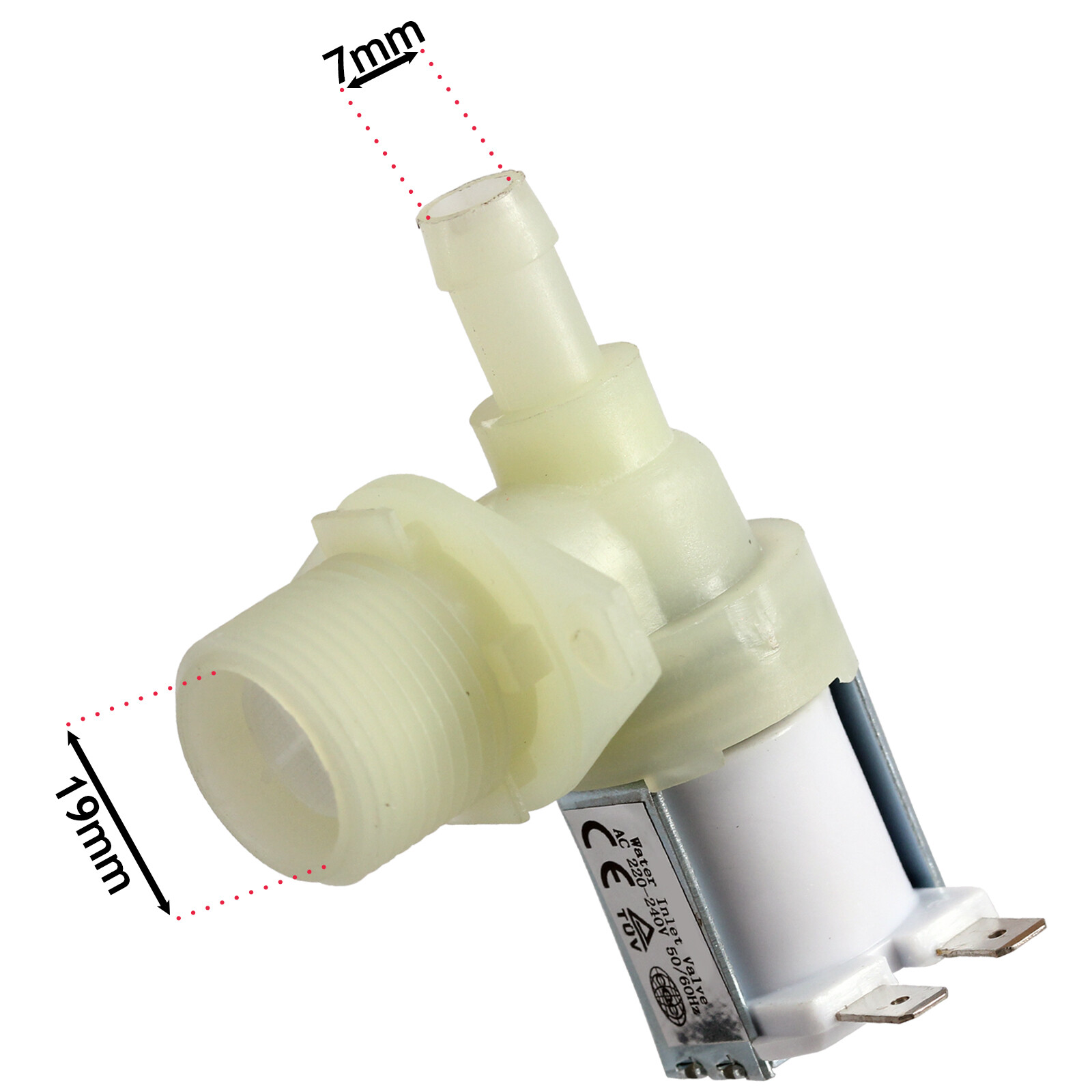 Solenoid Valve Single Water Inlet 90° 1 Way for HOWDENS LAMONA