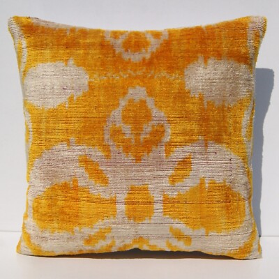 16x16 vintage floral soft pillow cover uzbec silk velvet pillow square handmade