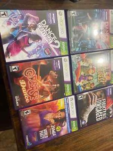 xbox 360 kinect with 6 games lot grease zumba fighters uncaged