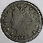 1907 United States Liberty "V" Nickel - Very Good (VG) Bent KM#112 - 4207-AH — photo 1