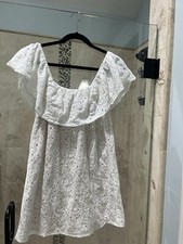 White Lacy show me your Mumu Kylie dress S Off Shoulder White Nude Lace