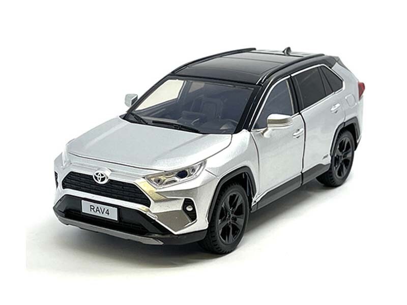 1/18トヨタRAV4模型 Toyota Rav4 Hybrid XSE – Silver Diecast 1:24 Scale Model