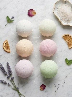 Kids Bath Bombs 6 Pack w/ Surprise Toy Inside Fruity Scented Fizzy Bath Bomb Set