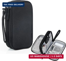 Electronic Organizer Travel Case Water Resistant Cord Pouches for Organization,C