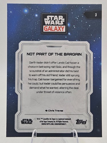 2024 Topps Star Wars Galaxy Not Part of The Bargain #3 Mini Diamond Refractor - Bild 2 von 2