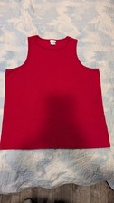 Speedo Men's Red XL Regular Size Solid Pattern Sleeveless Top Vintage