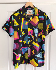 Oh Snap! Drill Clothing Co Shirt Men's Size Large 90s Comic Pop Art Button-Up