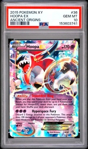 2015 POKEMON XY ANCIENT ORIGINS #36 HOOPA EX PSA 10