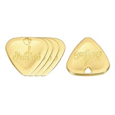 Guitar Picks 2mm Metal Gold Tone for Guitar Pack of 5