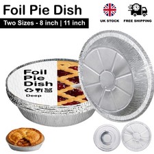 Round Aluminium Foil Tray Pie Dish Disposable Baking Catering Container Pie Tray