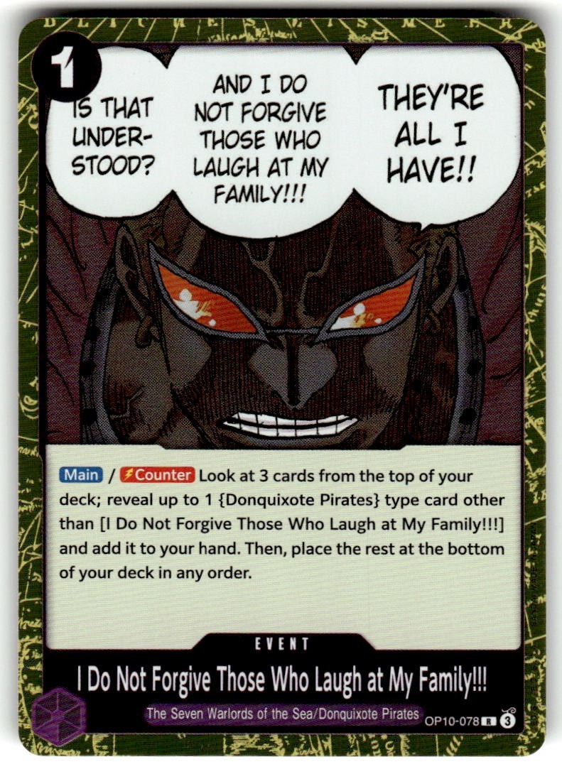I Do Not Forgive Those Who Laugh at My Family!!! OP10-078 Royal Blood Foil