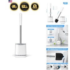 Toilet Brush, Toilet Brush and Holder Set, Bristles Toilet Bowl Brush Head wi...