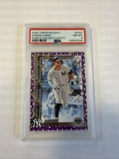 2025 Topps Holiday #H161 AARON JUDGE /99 Purple Lights SSP (Yankees) PSA 8