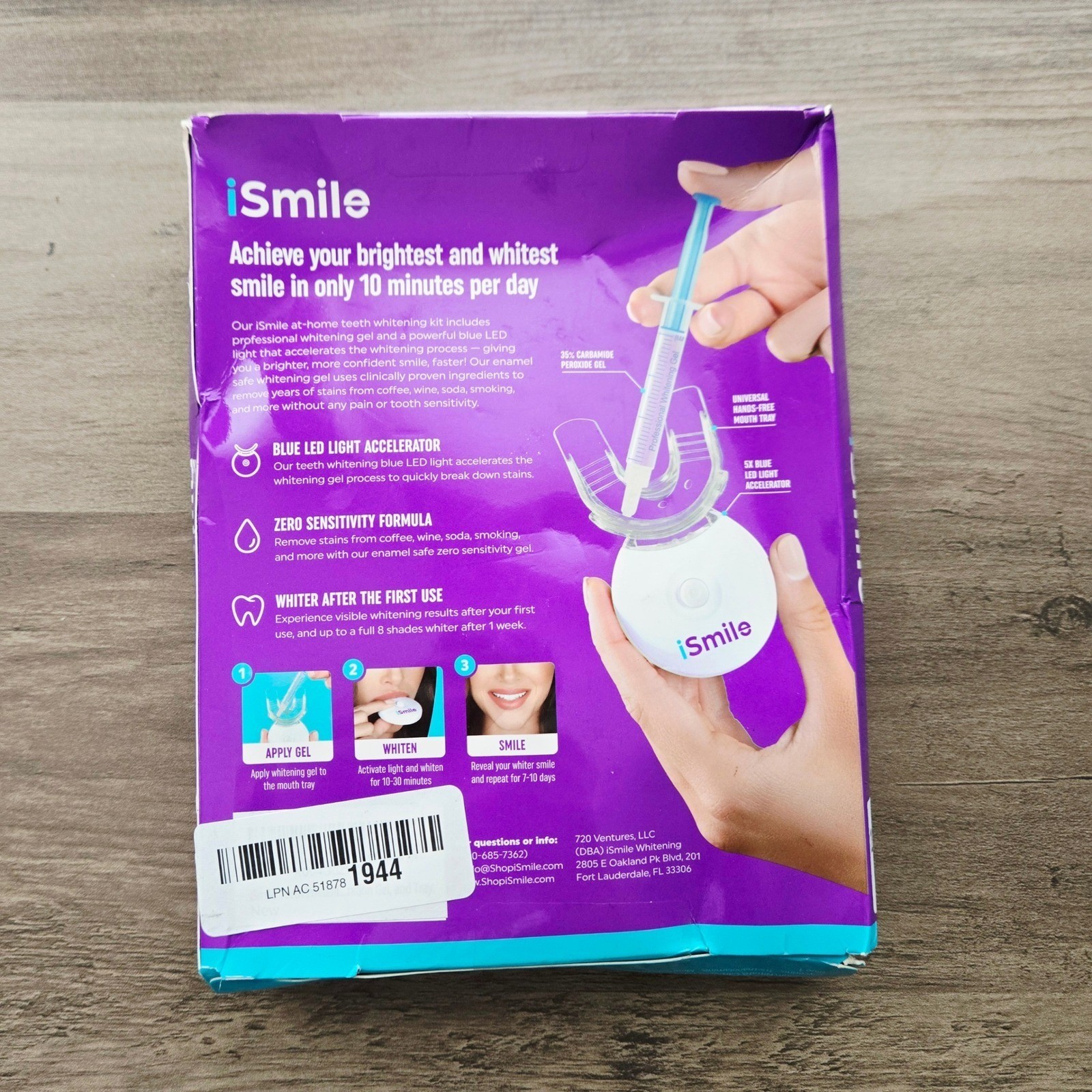 iSmile LED Light Activated Teeth Whitening Kit 22 Treatments NEW