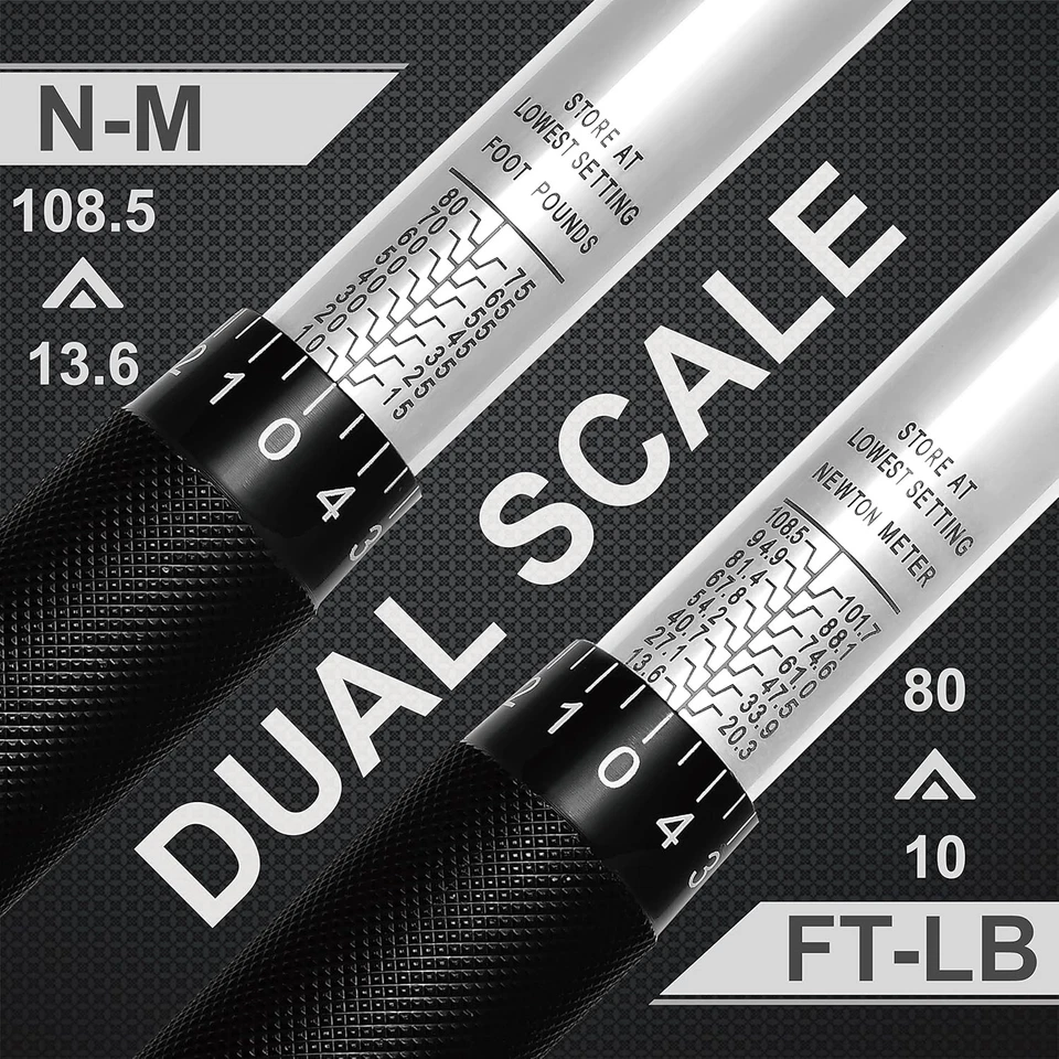 EPAuto 3/8-Inch Drive Click Torque 3/8 Inch (10-80 ft.-lb.), Silver  - Image 4 of 4