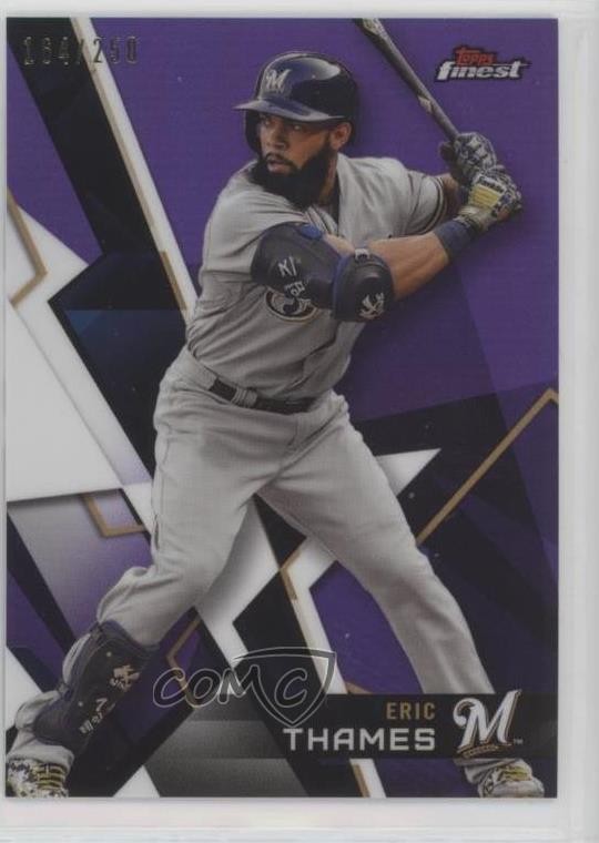 2018 Topps Finest Purple Refractor 164/250 Eric Thames #18 4c5