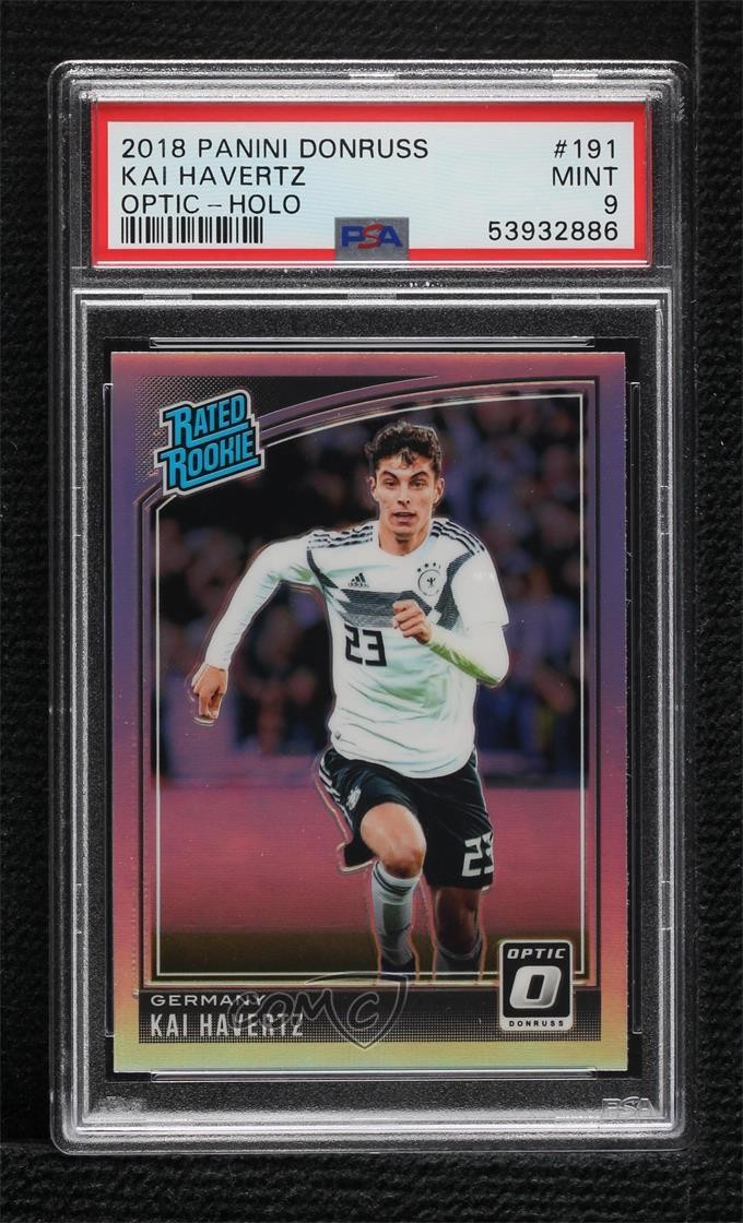 2018-19 Panini Donruss Rated Rookie Optic Holo Prizm Kai Havertz PSA 9 MINT 0v5q